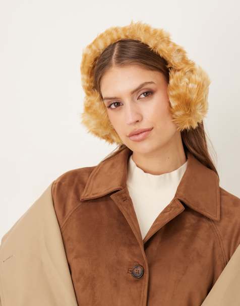 My Accessories faux-fur earmuffs in deer print - view 1