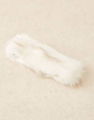 My Accessories Faux Fur Headband In Multi
