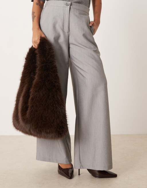 My Accessories faux fur tote bag in brown