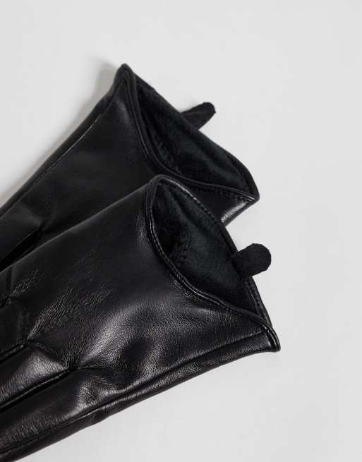 My Accessories faux leather driving gloves in black, 2 of 3