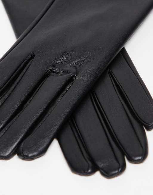 My Accessories faux leather touch screen gloves in black, 2 of 3