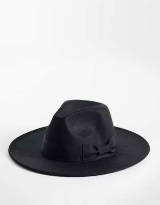 My Accessories Fedora Hat In Black