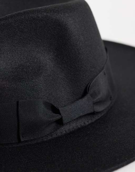 My Accessories fedora hat in black felt, 2 of 3
