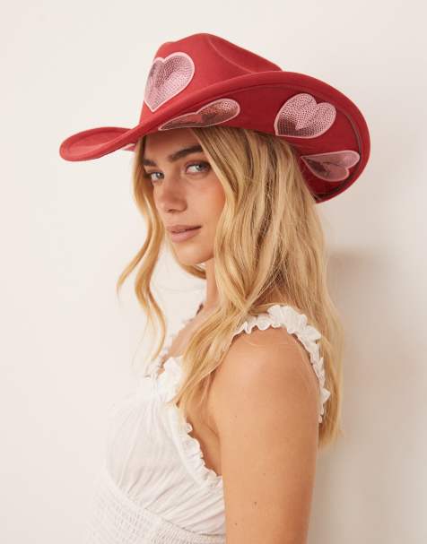 My Accessories – Festival – Cowboyhut in Rot mit Pailletten-Patches - view 1