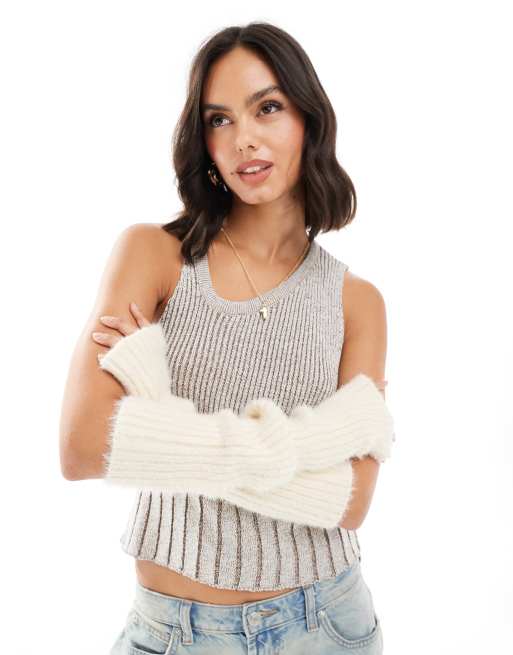 Fluffy arm jumper deals
