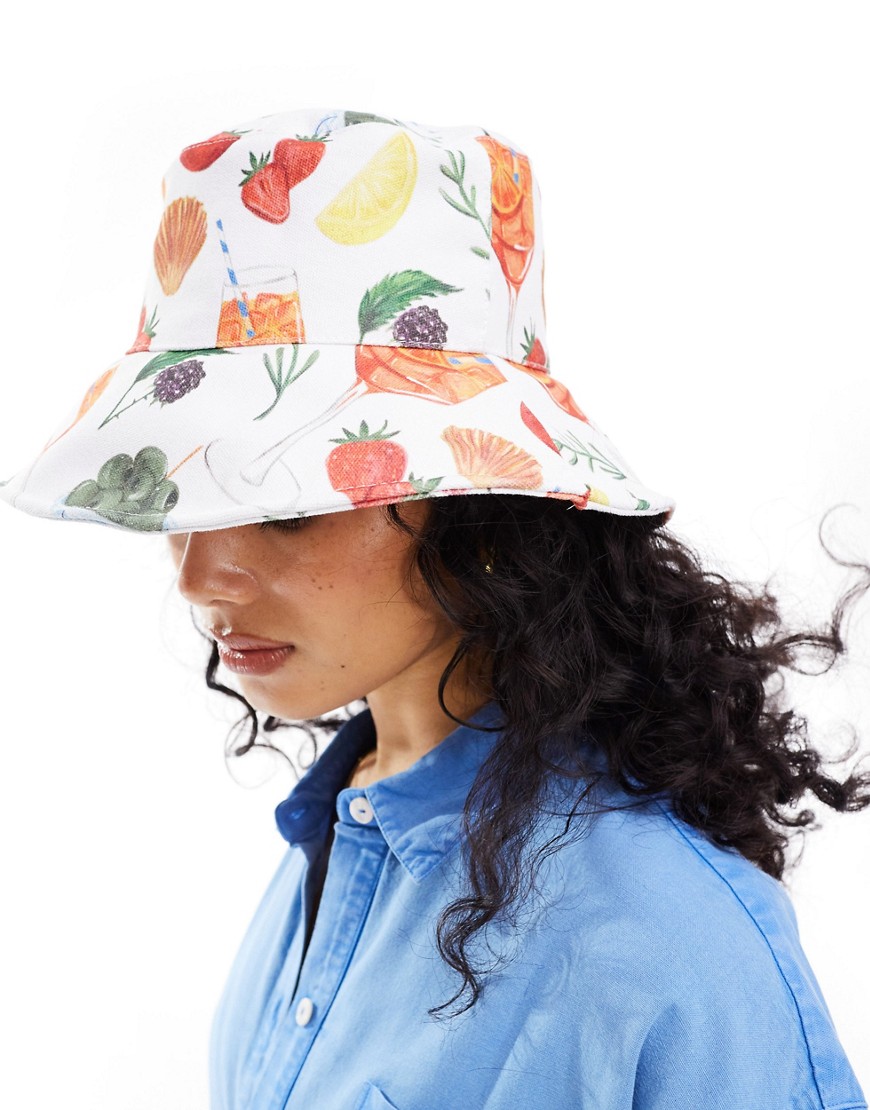 My Accessories fruit print cotton sun hat-Multi