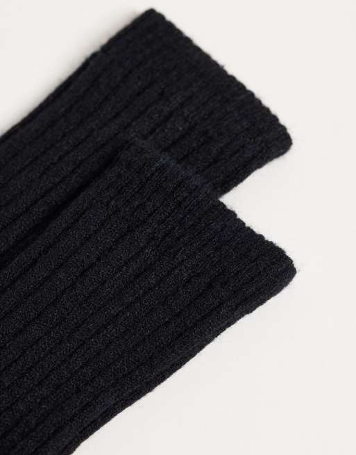 My Accessories gerippte Socken bis unter das Knie in Schwarz, 3 von 3