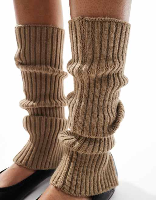 My Accessories - Guêtres fendues en maille - Taupe, 2 de 4