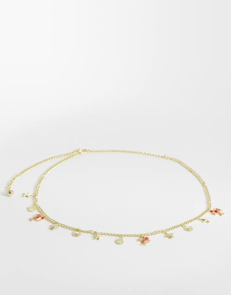 My Accessories – Guldfärgat kedjeskärp med somriga hängen - view 1
