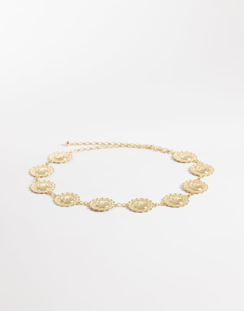 My Accessories – Guldfärgat kedjeskärp med stora mynt - view 1