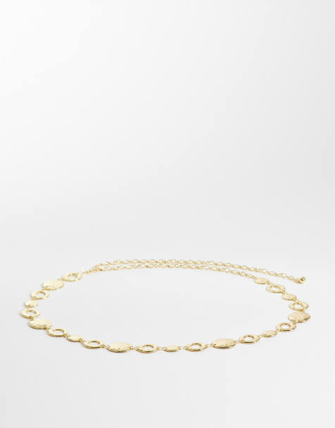 My Accessories – Guldfärgat skärp i oversize med hamrade cirklar - view 1