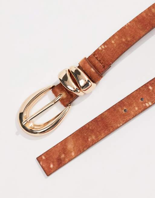 My Accessories Half Moon Buckle Belt