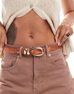 My Accessories Half Moon Buckle Belt