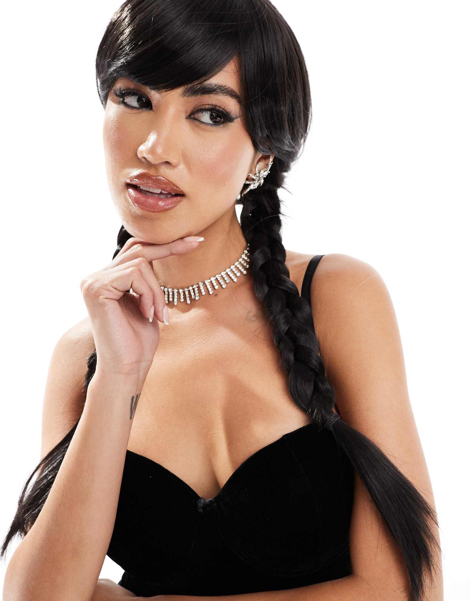 Мои аксессуары Черный парик Аддамс на Хэллоуин в среду