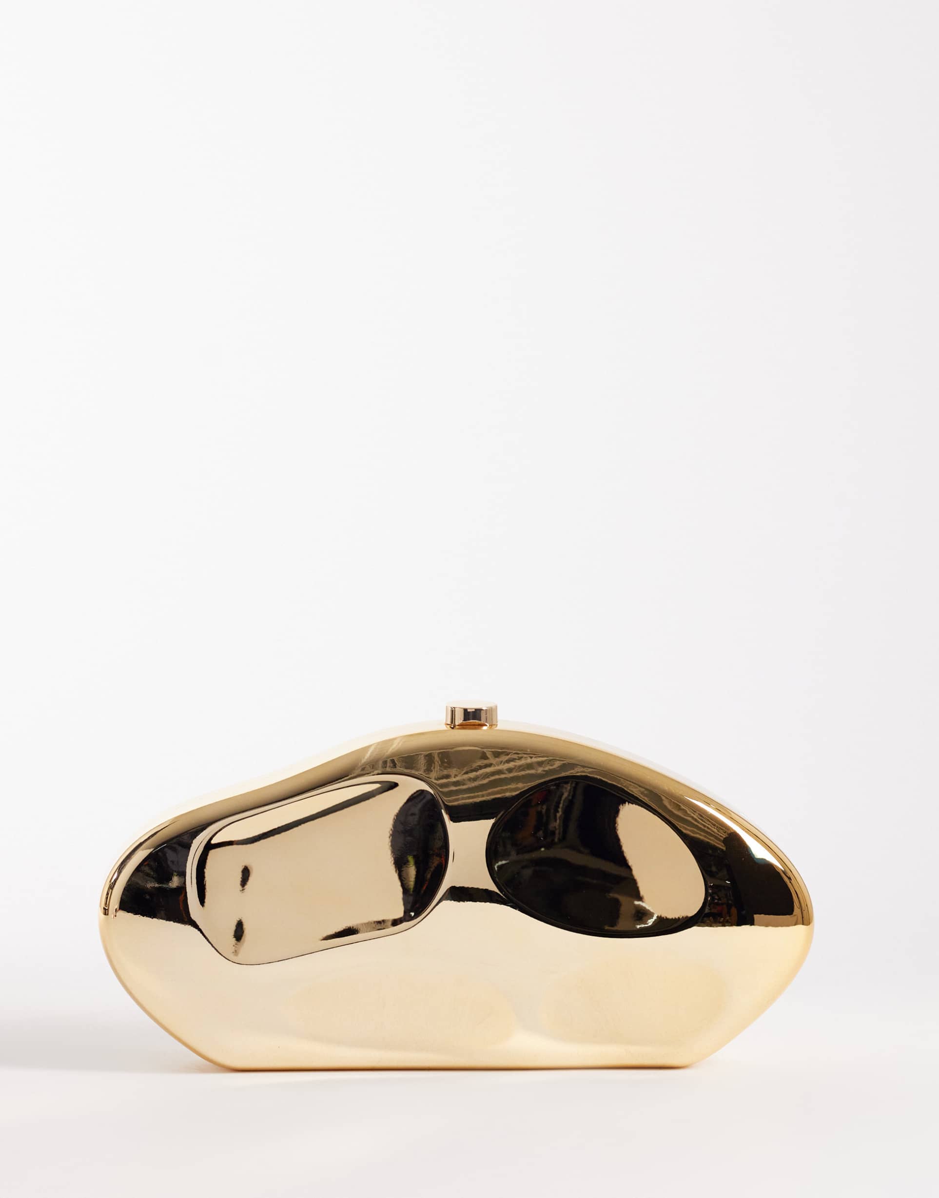 my accessories hammered metal clutch bag in gold