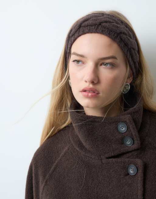 My Accessories headband in chocolate cable knit, 4 of 5