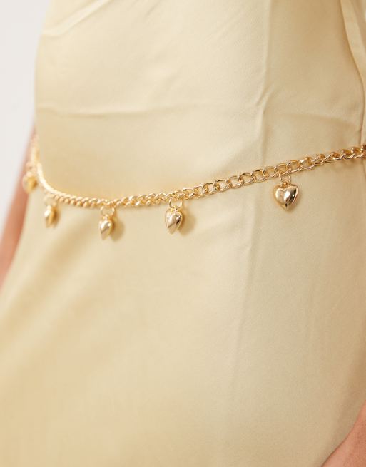 My Accessories heart chain belt in gold, 2 of 3