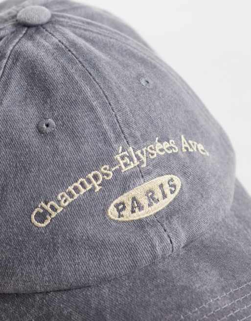 My Accessories – Kappe in Grau mit „Champs Élysées“-Print, 3 von 3