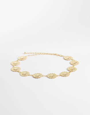 My Accessories - Kettengürtel in Goldoptik mit großen Münzgliedern-Goldfarben