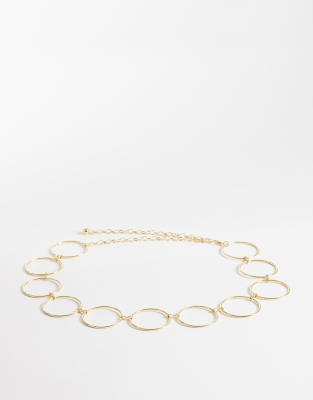 My Accessories - Kettengürtel mit großen Ringen in Goldoptik-Goldfarben