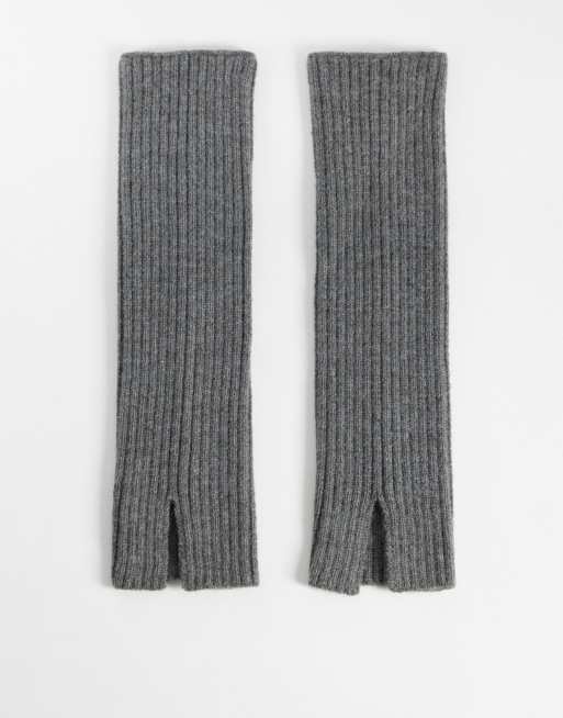 My Accessories knited leg warmers in charcoal grey, 3 of 3