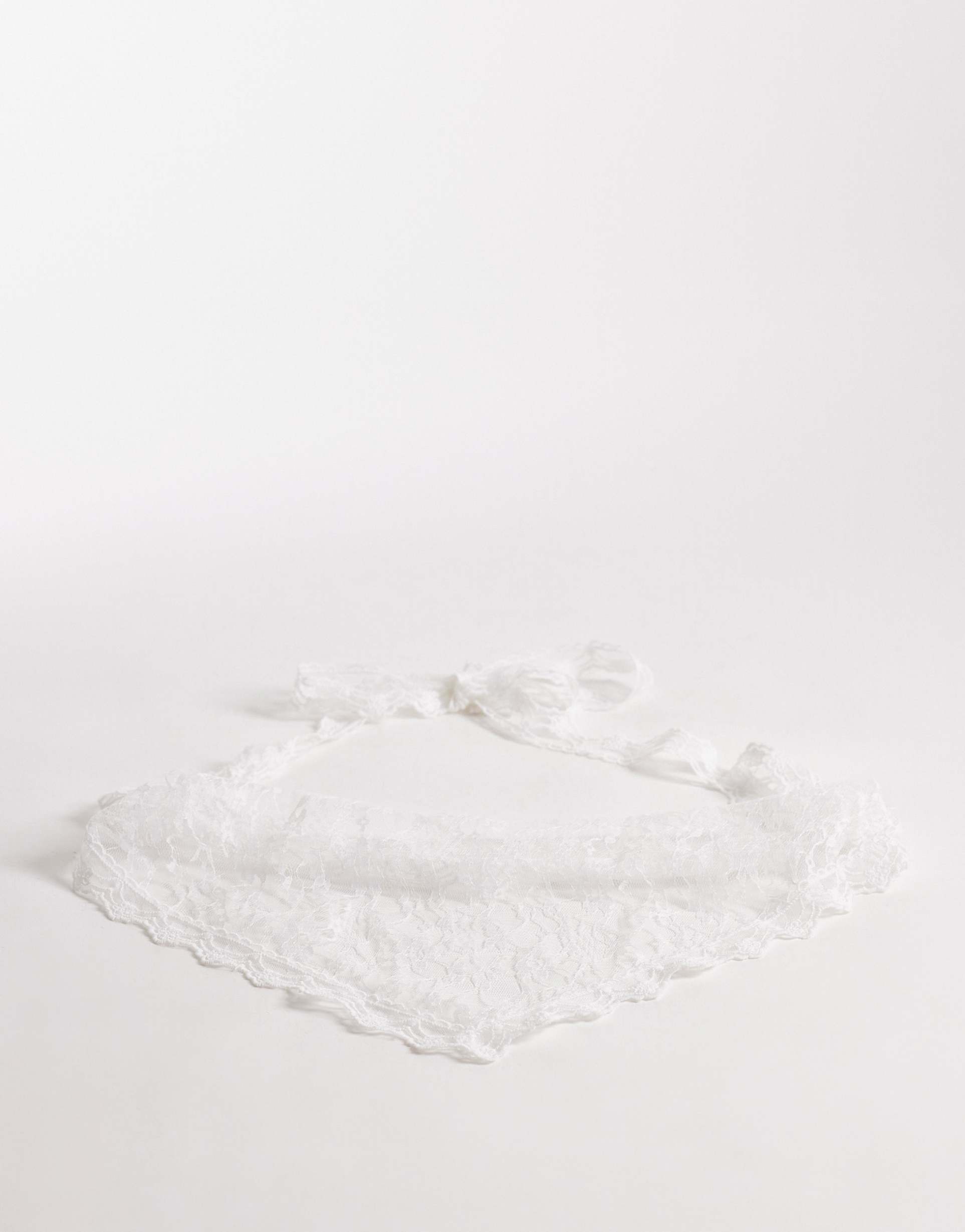 my accessories lace bandana belt in white
