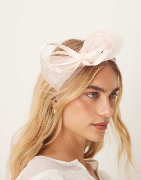My Accessories – Ljusrosa fascinator-diadem med snurrad detalj - view 1