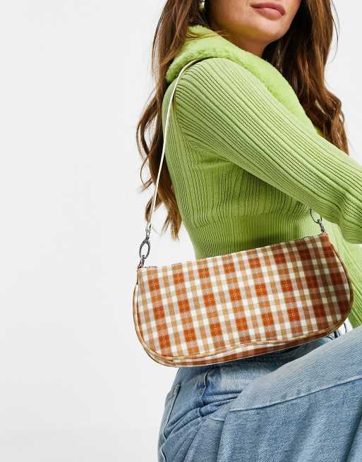 My Accessories London 90's shoulder bag in check print, 4 of 4