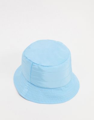 my accessories -  London – Anglerhut aus Nylon mit Steppdesign in Babyblau