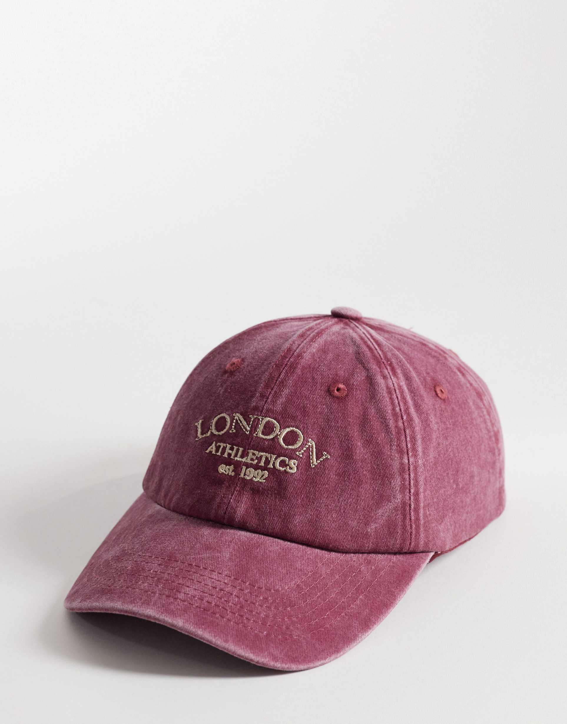 my accessories london athletics washed cap in wine