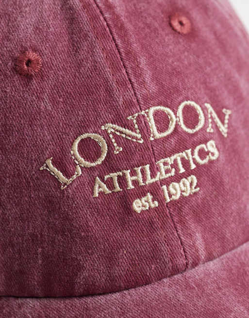 My Accessories London athletics washed cap in wine, 2 of 3
