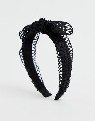 Noir LondonBandeau Accessories À Nœud Exclusivité Crochet Au En My 7Ibgv6fmYy