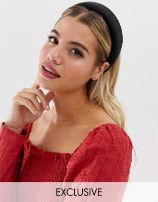 Bandeau Rembourré En Exclusivité AccessoriesLondon Noir My eW2YH9EDI