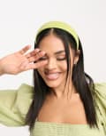 [My Accessories] My Accessories London beaded headband in lime green No Size LIME GREEN