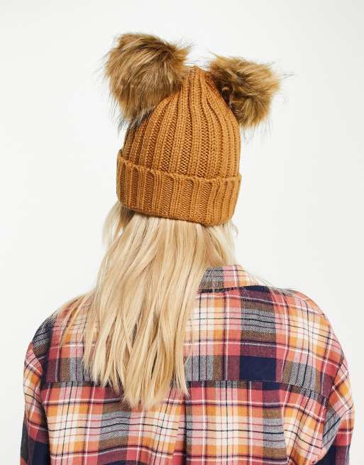 My Accessories London - Brun hue med to kvaster - Kun hos ASOS, 2 af 4