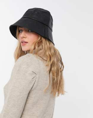 My Accessories London Bucket Hat In Black Patent ModeSens