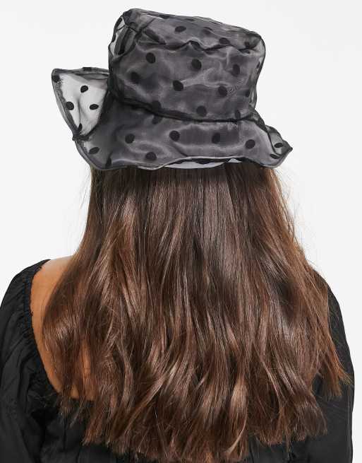 My Accessories London - Bucket hat met doorschijnende stippen, 2 van 4