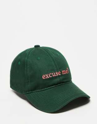 My Accessories London - Casquette « excuse me » - Vert | ASOS