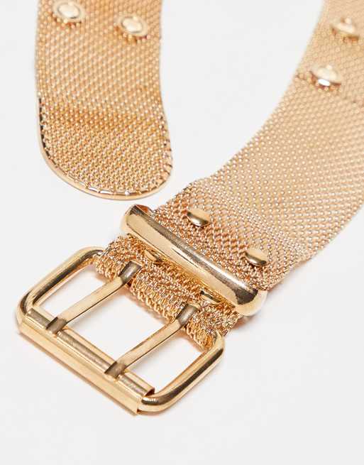 My Accessories London Ceinture en maille Dore