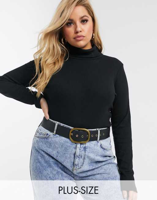 V Black Plus Size Belt