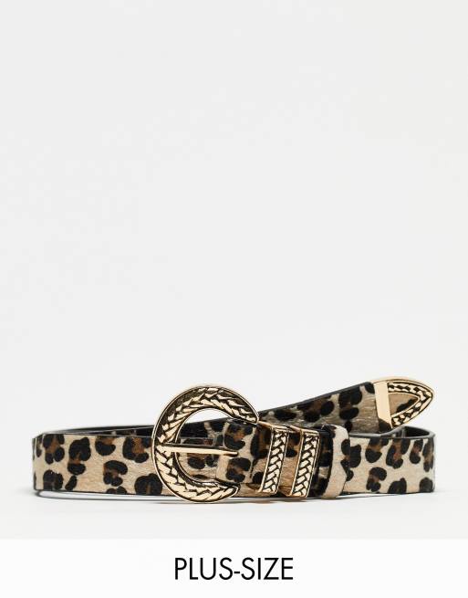 Produktbild von Karl Lagerfeld Vintage Schwarzes Leder And Goldfarbener Logo-Schnalle-Gürtel Im Angebot Bei