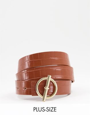 My Accessories London Curve - Gyldenbrunt bælte - Kun hos ASOS