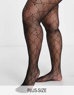 Diamante Fishnet Tights In Black, My Accessories London