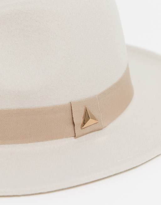 My Accessories London - Ecrufarvet og justerbar fedora - Kun hos ASOS, 3 af 4