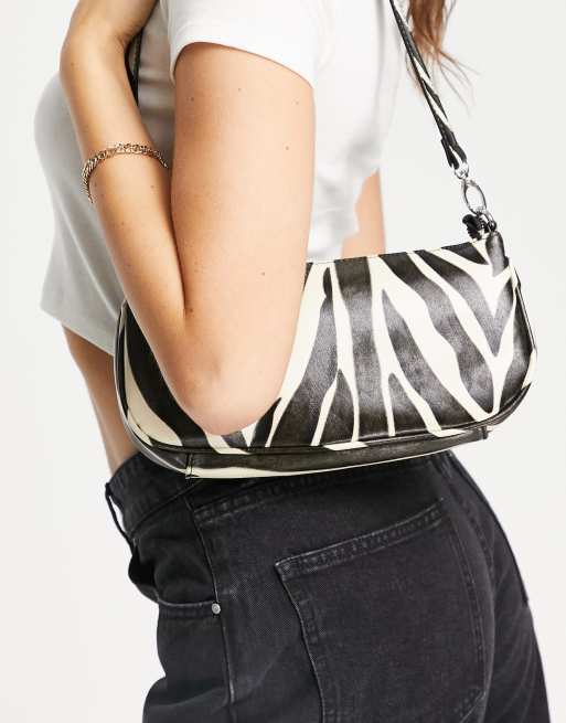 My Accessories London Exclusive 90s shoulder bag in zebra print