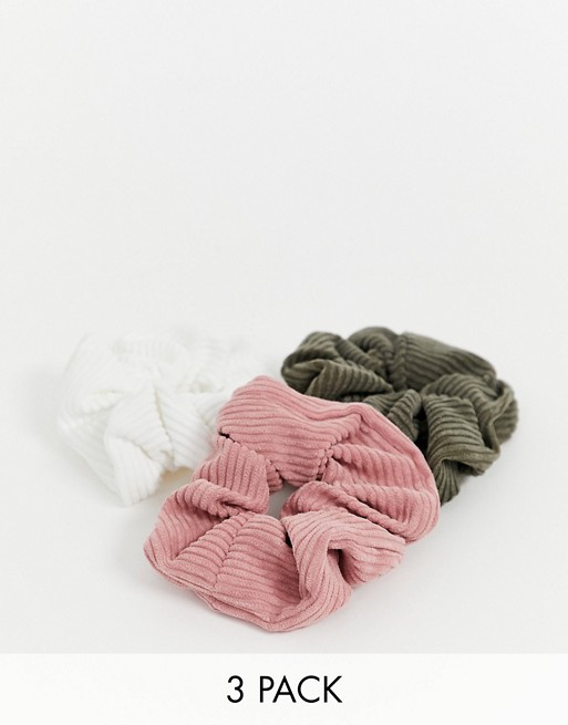 My Accessories London Exclusive cord scrunchie 3 pack