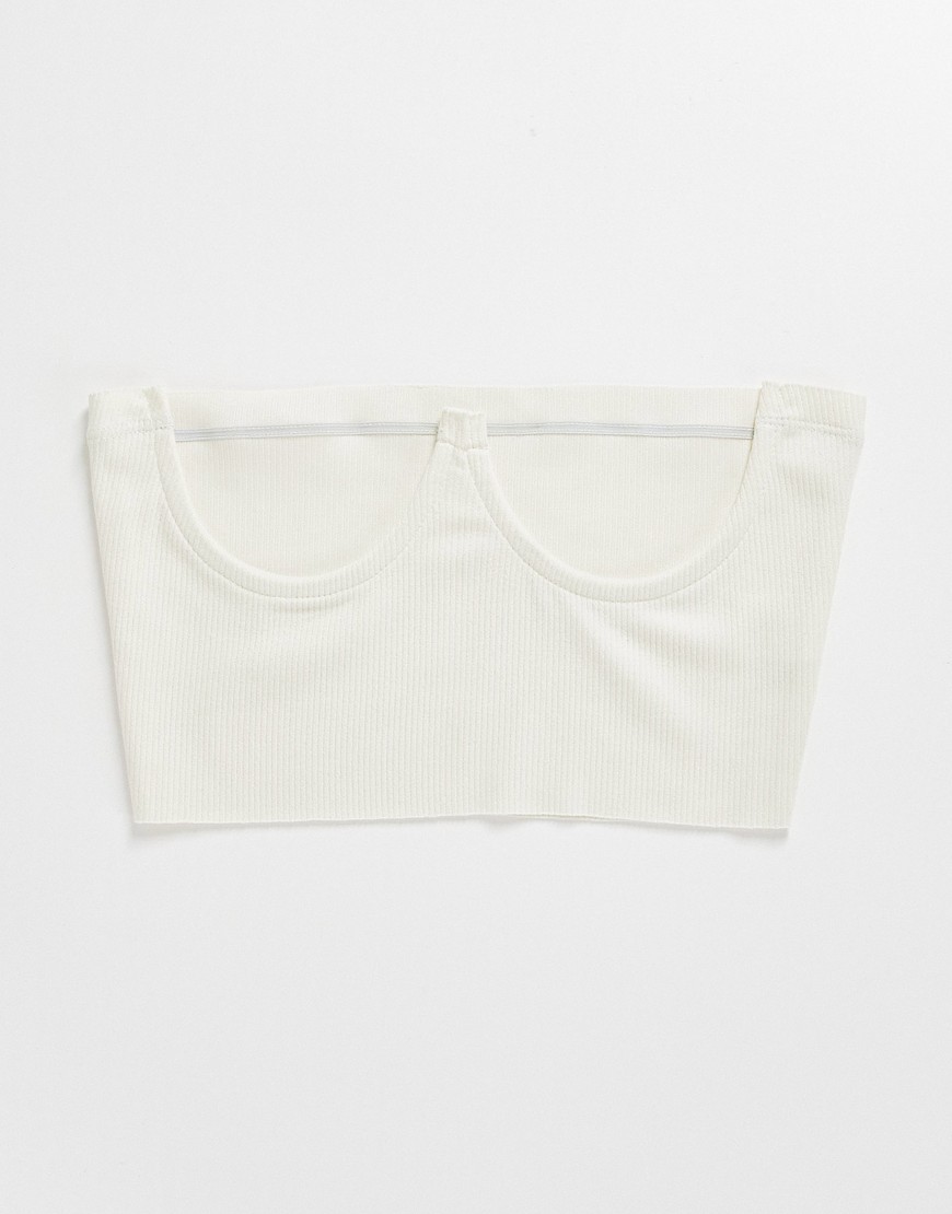 My Accessories London Exclusive Cupped Waist Corset Belt In Cream-white