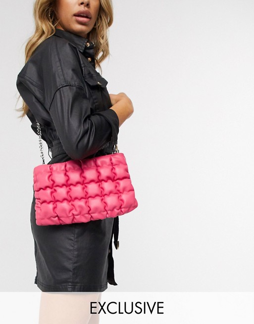 My Accessories London Exclusive large quilted cross body bag