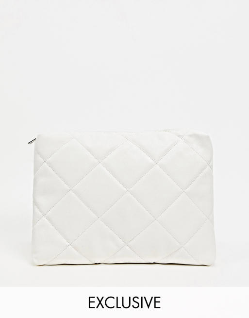 White quilted clutch bag new arrivals