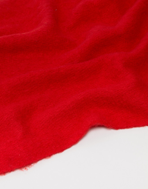 My Accessories London Exclusive red super soft extra long scarf, 4 of 4